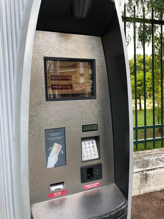 photo d'une borne de paiement parking